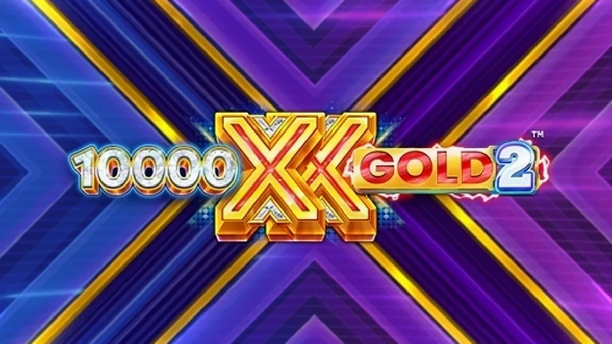 Interface do jogo de slot 10,000 X Gold 2 com destaque para os multiplicadores