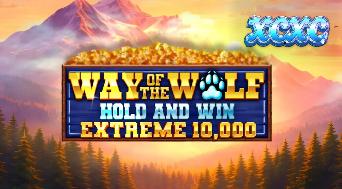 Cena atmosférica de lobos em uma floresta sob a luz da lua no slot Way of the Wolf